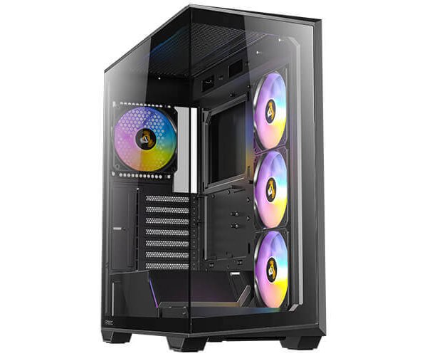 מארז שחור Antec C3 ARGB Mid-Tower ATX 4x ARGB FANS Incl Type-C