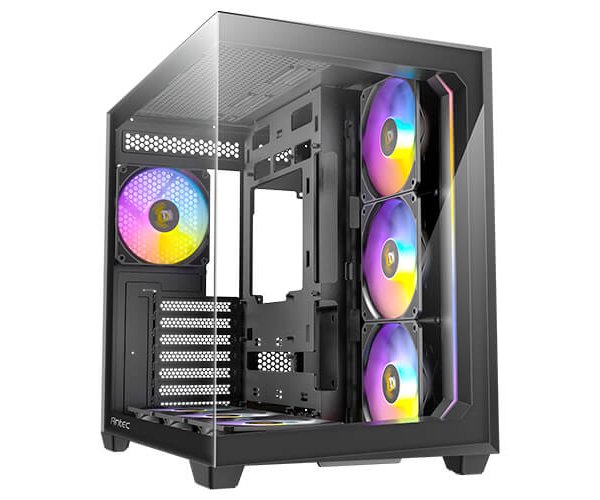 מארז שחור Antec C5 ARGB Mid-Tower ATX 7x ARGB FANS Incl Type-C