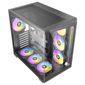 מארז שחור Antec C5 ARGB Mid-Tower ATX 7x ARGB FANS Incl Type-C