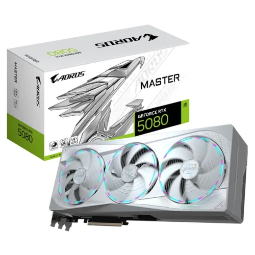 כרטיס מסך AORUS GeForce RTX 5080 MASTER ICE 16G White