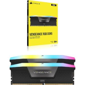 ז. לנייח CORSAIR VENGEANCE RGB DDR5 RAM 32GB 2x16GB 6000MHz CL30