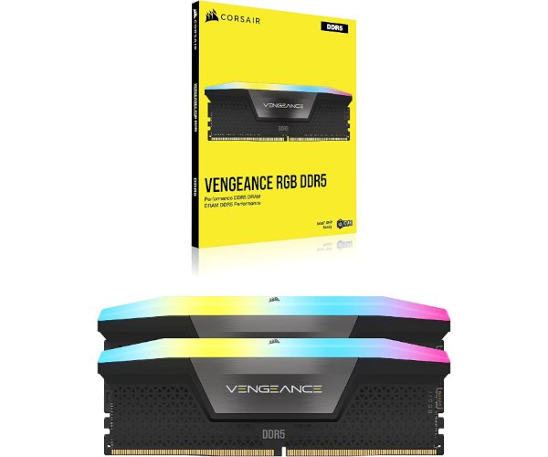 ז. לנייח CORSAIR VENGEANCE RGB 64GB 2x32GB DDR5 6000MHz C30