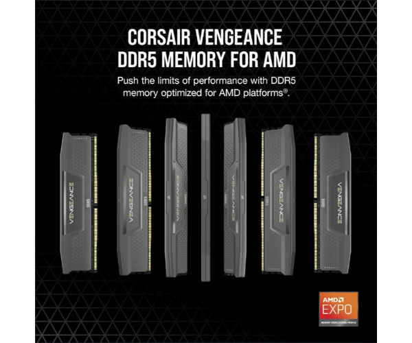 ז.לנייח Corsair Vengeance DDR5 32GB 5200MHZ 2X16 C40 AMD/INTEL