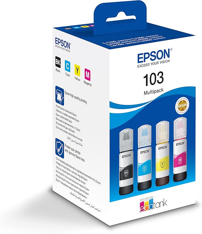 Epson C13T00S64A Original Ink Cartridges - Black, Cyan, Magenta, Yellow (Pack of 4)