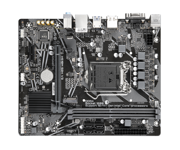לוח דור 11/10 Gigabyte H510M S2H V3 LGA1200 VGA DVI HDMI