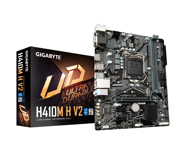 לוח אם אינטל דור 10 Gigabyte H410M H V2 2.0 Micro-ATX LGA1200