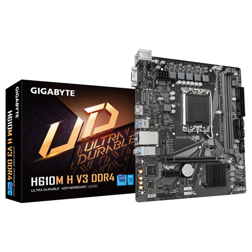 לוח לאינטל דור 12-14 Gigabyte H610M H DDR4 V3 REV1.0 VGA HDMI