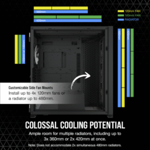 מארז CORSAIR iCUE 7000X RGB Tempered Glass Full-Tower ATX BLACK