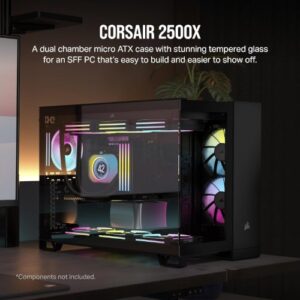מארז Corsair 2500X Mini-Tower mATX Tempered Glass NO FANS