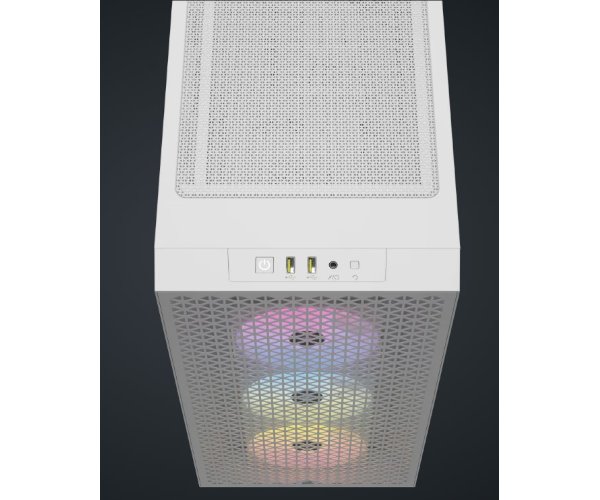 מארז Corsair 3000D RGB AIRFLOW Mid Tower CASE White