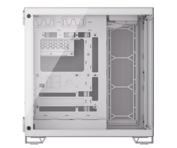 מארז Corsair 6500X Mid-Tower E-ATX Tempered Glass Case White