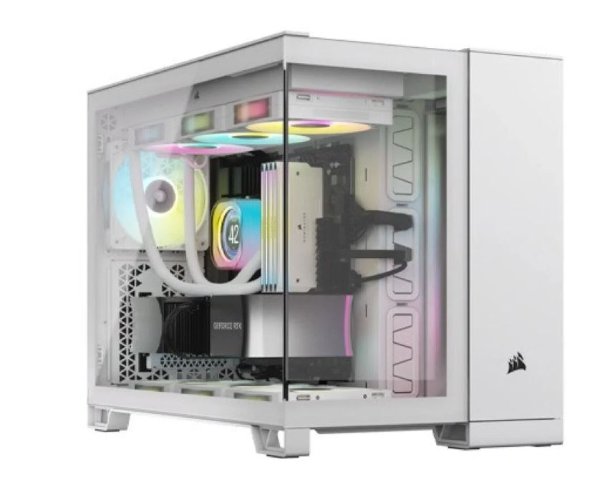 מארז Corsair 2500X Mini-Tower mATX Tempered Glass NO FANS White