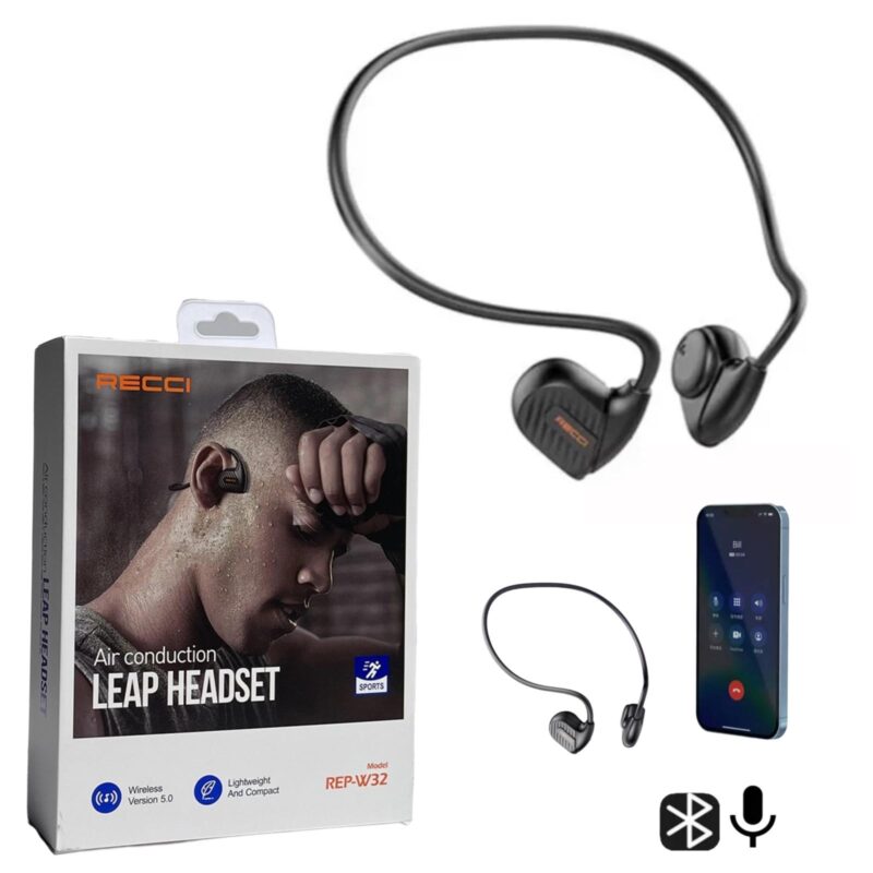 אוזניות ספורט עצם בלוטוס+מקשי טאץ RECCI REP-W32