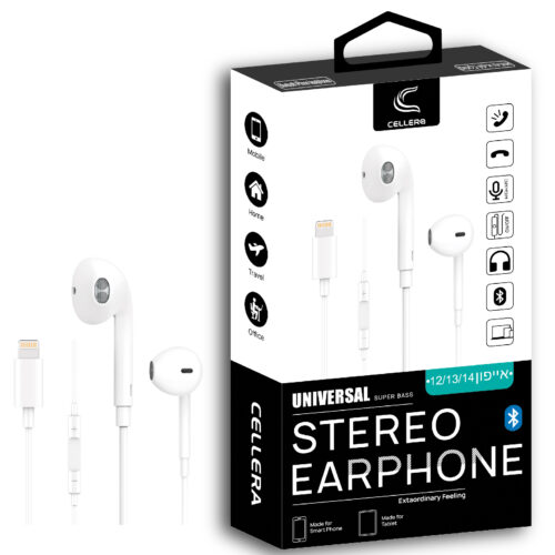 אוזניות IPHONE CELLERA 12 / 13 / 14
