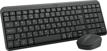 סט מקלדת ועכבר אלחוטיים בחיבור בלוטוס  Logitech Compact MK250 - צבע גרפיט