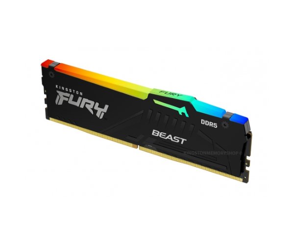 זכרון לנייח Kingston Fury Beast RGB 64GB DDR5 5600MHZ C40