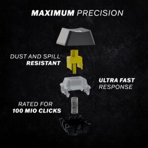 מקדלת מכנית גיימיניג K61 סוויצים צהובים