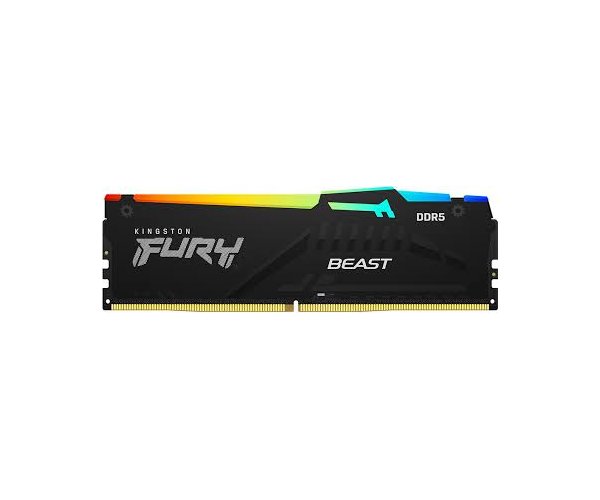 זכרון לנייח KINGSTON FURY BEAST RGB DDR5 32GB 5600MHZ CL40 XMP