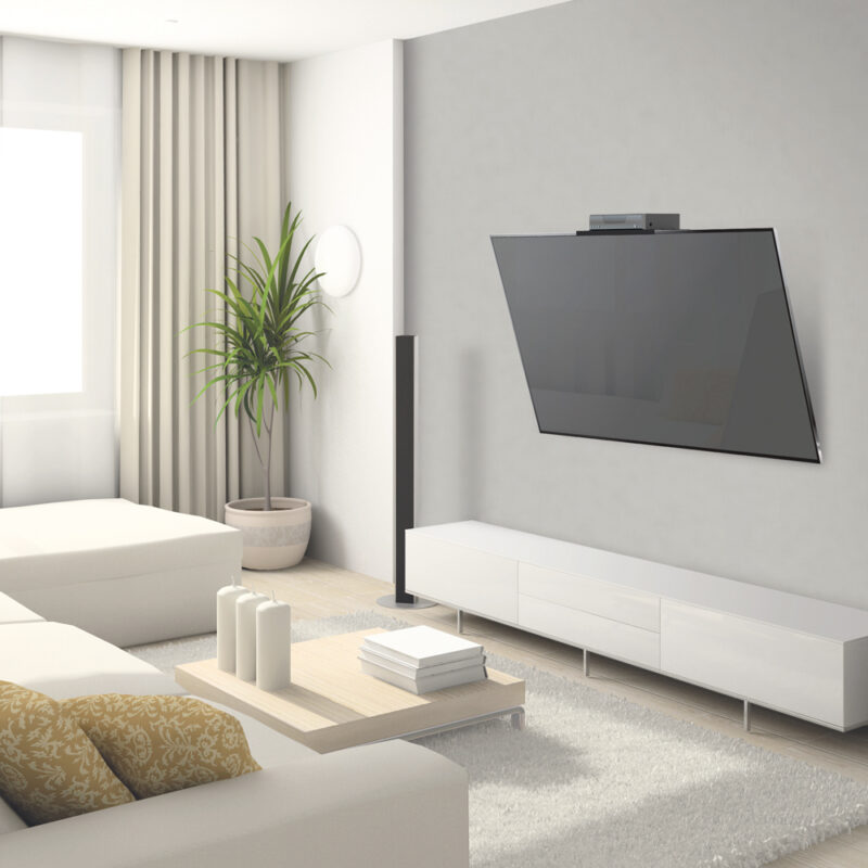 דגם CM121-E81 - מארז משתלם: זרוע למסך מחשב ומדף עליון למדיה