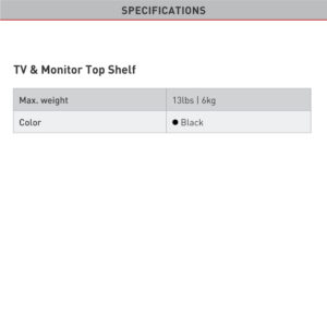 דגם CM121-E81 - מארז משתלם: זרוע למסך מחשב ומדף עליון למדיה