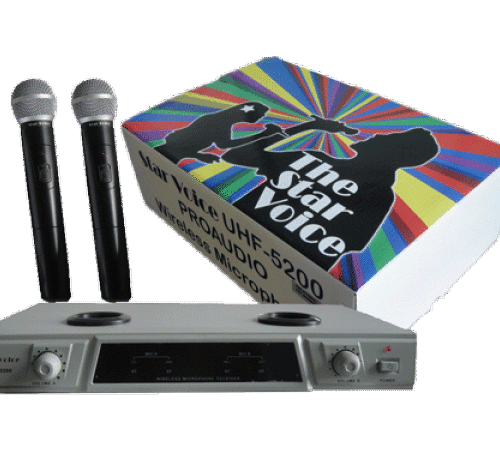 150018150018_1479752416 סט מיקרופונים אלחוטי נטען STAR VOICE UHF-5200