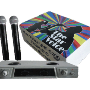 סט מיקרופונים אלחוטי נטען STAR VOICE UHF-5200