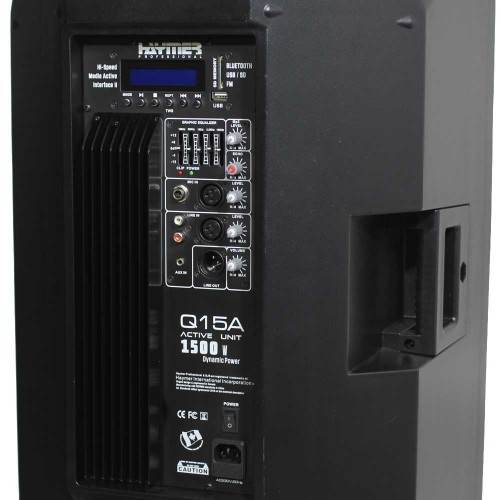 1500W   רמקול מוגבר 15" הכולל נגן mp3  ומיקסר מובנה  מבית HAYMER