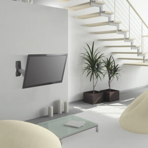 דגם E140 - זרוע ברקן תנועה מלאה למסכי טלוויזיה ולמסכי מחשב 13-49 אינץ'