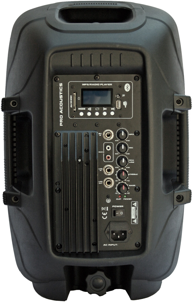 רמקול מוגבר נייד "10 כולל נגן USB/SD