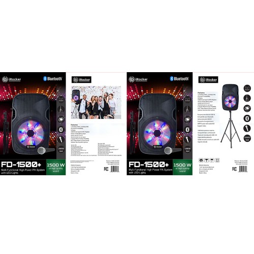 רמקול מוגבר ,15" LED ,Bluetooth