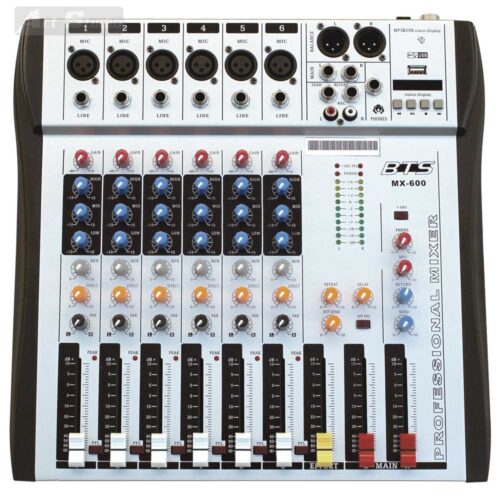 מיקסר 6 ערוצים עם mp3 כולל מסך