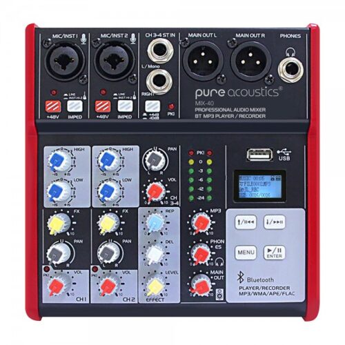 מיקסר מקצועי למערכת הגברה ''4 PURE-ACOUSTICS