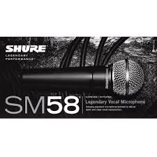 מיקרופון דינאמי A SHURE SM58-LCE