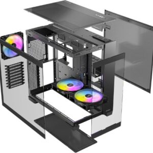 מארז שחור Antec C8 RGB E-ATX Mid-Tower 3X ARGB FANS Incl Black