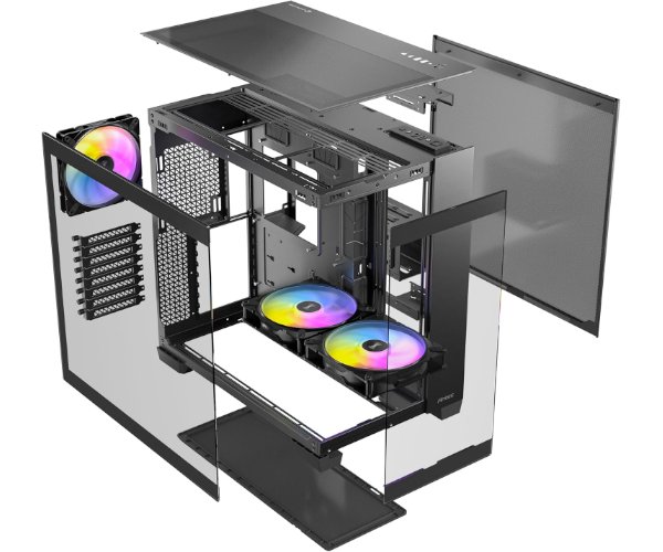 מארז שחור Antec C8 RGB E-ATX Mid-Tower 3X ARGB FANS Incl Black