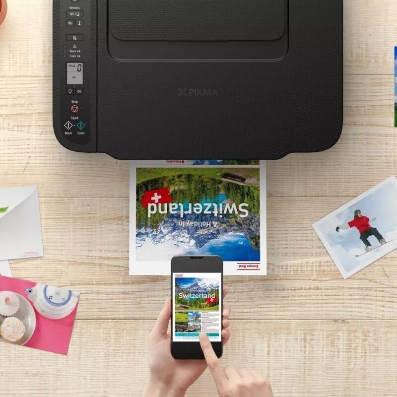 מדפסת All-in-One משולבת Canon Pixma TS3750i - צבע שחור