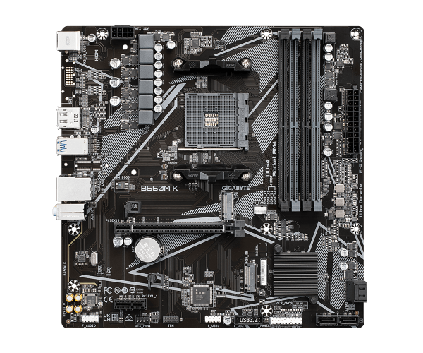 לוח אם Gigabyte B550M K DDR4 for AMD AM4 DP HDMI Micro-Atx