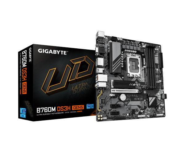 לוח Gigabyte B760M DS3H GEN5 M-ATX DDR5 DP HDMI LGA1700
