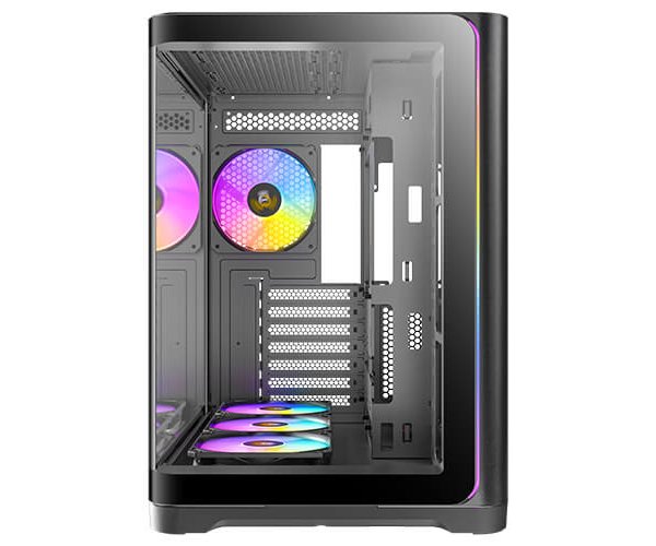 מארז שחור Antec C5 Curve ARGB Mid-Tower ATX 4x ARGB FANS Type-C