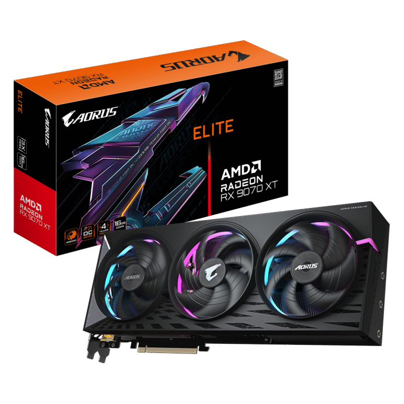 כרטיס מסך GIGABYTE AORUS Radeon RX9070 XT ELITE 16G