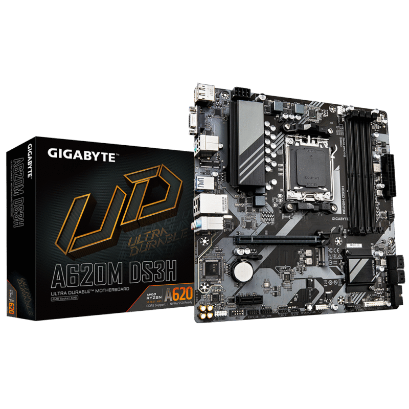 לוח למעבדי Gigabyte A620M DS3H DDR5 PCIE4.0 DP HDMI VGA AMD AM5