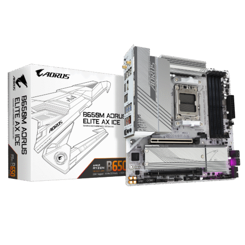 לוח Gigabyte B650M A ELITE AX ICE ATX AM5 WIFI BT PCIE5.0 White