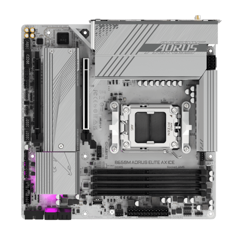 לוח Gigabyte B650M A ELITE AX ICE ATX AM5 WIFI BT PCIE5.0 White