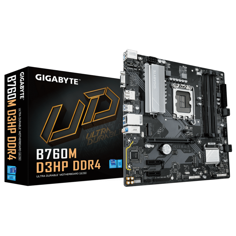 לוח אם אינטל GIGABYTE B760M D3HP DDR4 mATX DP HDMI VGA LGA1700