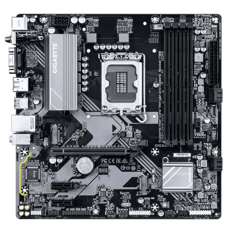לוח אם אינטל GIGABYTE B760M D3HP WIFI6 mATX DP HDMI VGA LGA1700