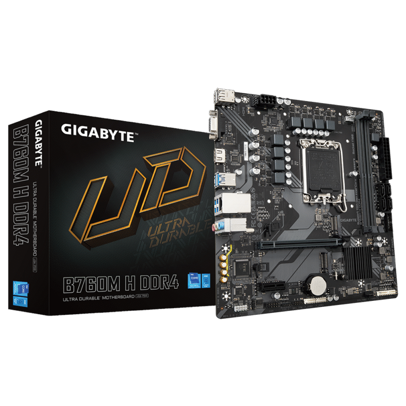 לוח למעבדי אינטל Gigabyte B760M H DDR4 Micro Atx LGA1700