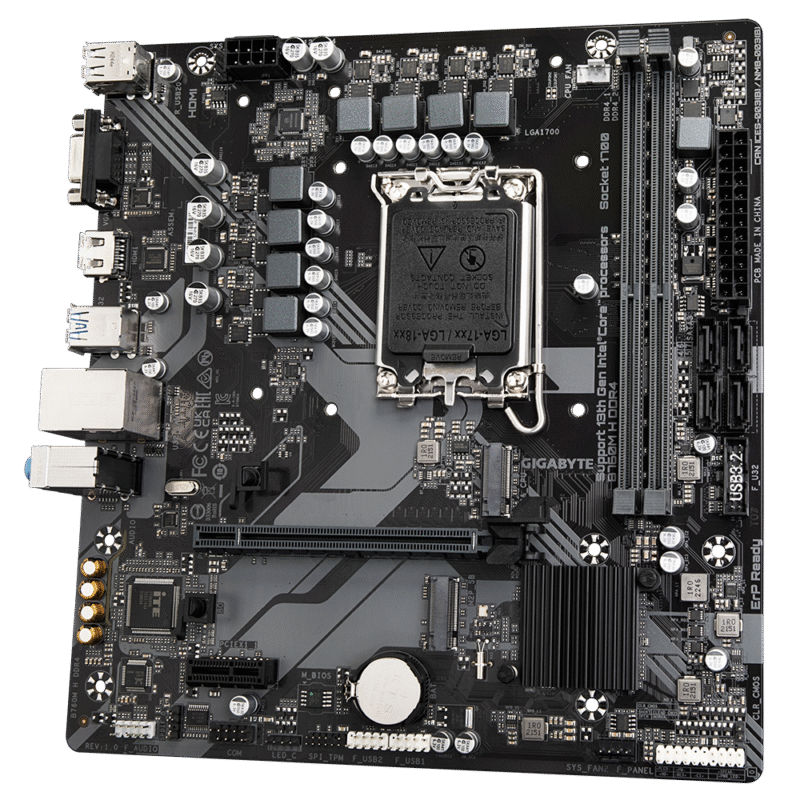 לוח למעבדי אינטל Gigabyte B760M H DDR4 Micro Atx LGA1700