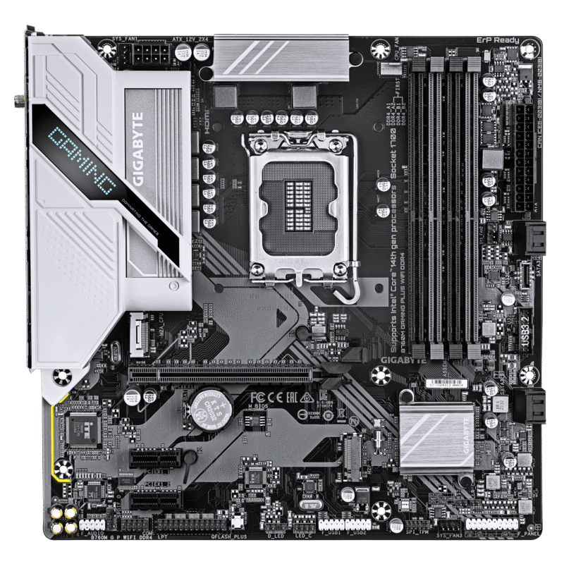 לוח אם GIGABYTE B760M GAMING PLUS WIFI DDR4 mATX LGA 1700 1GbE