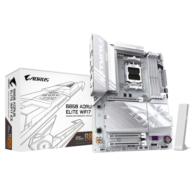 לוח אם GIGABYTE B850 AORUS ELITE WIFI7 ICE DDR5 AM5 BT 2.5GBE LAN
