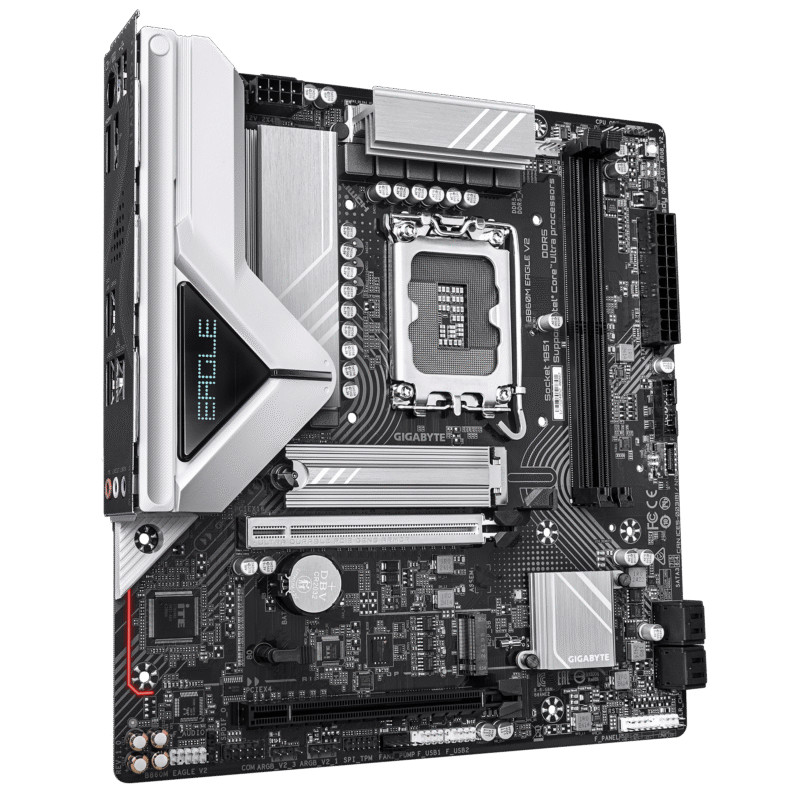 לוח למעבד דור 15 Gigabyte B860M EAGLE V2 M-ATX 2.5GB LAN